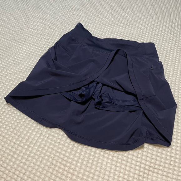 All in Motion - Girl’s Dark Blue Active Skort - Picture 4 of 5